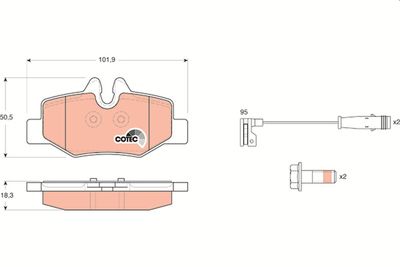 GDB1601 TRW Комплект тормозных колодок, дисковый тормоз
