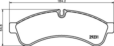 8DB355039251 HELLA PAGID Комплект тормозных колодок, дисковый тормоз