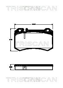 811023039 TRISCAN Комплект тормозных колодок, дисковый тормоз