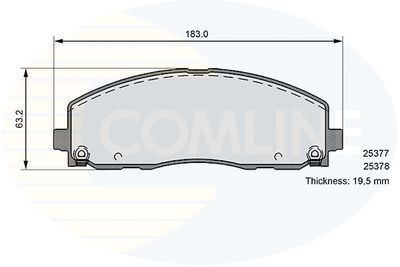 CBP36103 COMLINE Комплект тормозных колодок, дисковый тормоз