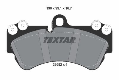 2369281 TEXTAR Комплект тормозных колодок, дисковый тормоз