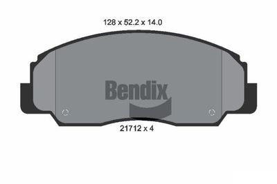 BPD1836 BENDIX Braking Комплект тормозных колодок, дисковый тормоз
