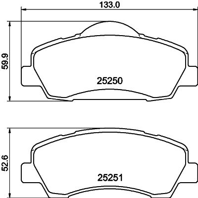 8DB355040561 HELLA Комплект тормозных колодок, дисковый тормоз