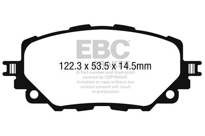 DPX2263 EBC Brakes Комплект тормозных колодок, дисковый тормоз