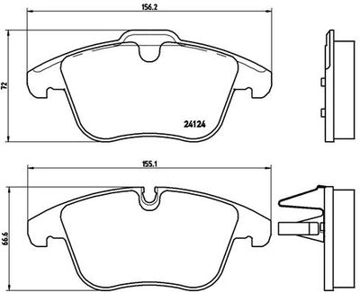 P36022 BREMBO Комплект тормозных колодок, дисковый тормоз