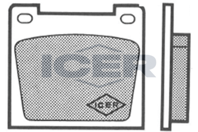 180012 ICER Комплект тормозных колодок, дисковый тормоз