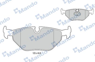 MBF015120 MANDO Комплект тормозных колодок, дисковый тормоз