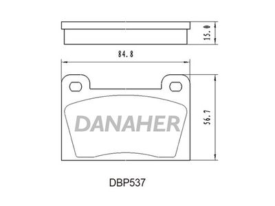 DBP537 DANAHER Комплект тормозных колодок, дисковый тормоз