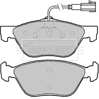 BBP2200 BORG & BECK Комплект тормозных колодок, дисковый тормоз