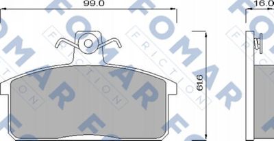 FO621181 FOMAR Friction Комплект тормозных колодок, дисковый тормоз