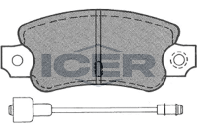 180261 ICER Комплект тормозных колодок, дисковый тормоз