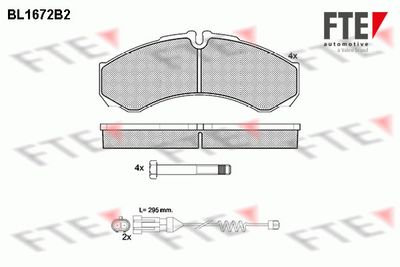 BL1672B2 FTE Комплект тормозных колодок, дисковый тормоз