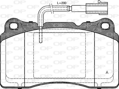 BPA066651 OPEN PARTS Комплект тормозных колодок, дисковый тормоз