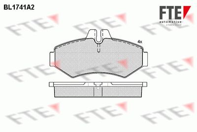 BL1741A2 FTE Комплект тормозных колодок, дисковый тормоз
