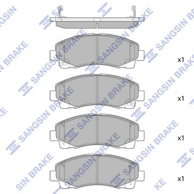 SP1470A Hi-Q Комплект тормозных колодок, дисковый тормоз