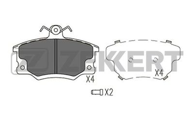 BS1542 ZEKKERT Комплект тормозных колодок, дисковый тормоз