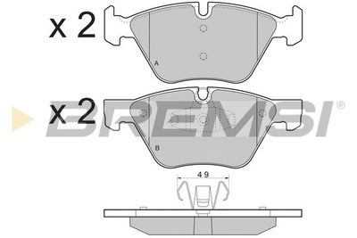 BP3479 BREMSI Комплект тормозных колодок, дисковый тормоз