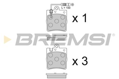 BP2936 BREMSI Комплект тормозных колодок, дисковый тормоз