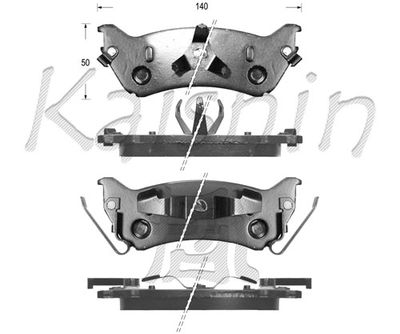 FK10032 KAISHIN Комплект тормозных колодок, дисковый тормоз