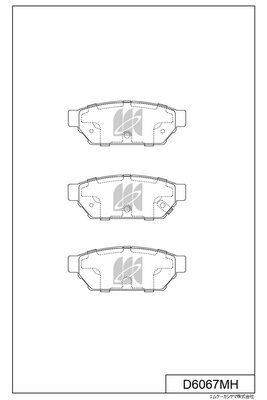 D6067MH MK Kashiyama Комплект тормозных колодок, дисковый тормоз