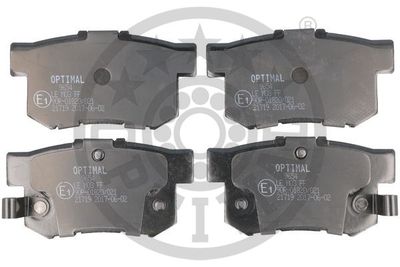 BP09654 OPTIMAL Комплект тормозных колодок, дисковый тормоз