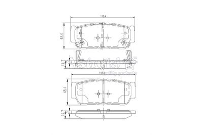 SY01520 ASHUKI by Palidium Комплект тормозных колодок, дисковый тормоз