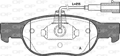 BPA058831 OPEN PARTS Комплект тормозных колодок, дисковый тормоз