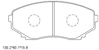 KD4702 ASIMCO Комплект тормозных колодок, дисковый тормоз