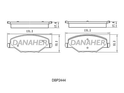 DBP2444 DANAHER Комплект тормозных колодок, дисковый тормоз