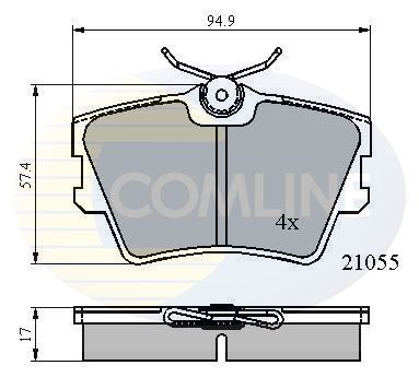 CBP0272 COMLINE Комплект тормозных колодок, дисковый тормоз