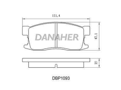 DBP1093 DANAHER Комплект тормозных колодок, дисковый тормоз