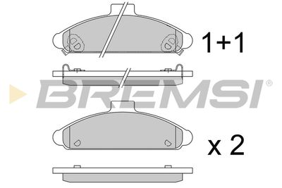 BP2579 BREMSI Комплект тормозных колодок, дисковый тормоз