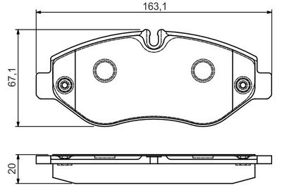 0986495113 BOSCH Комплект тормозных колодок, дисковый тормоз