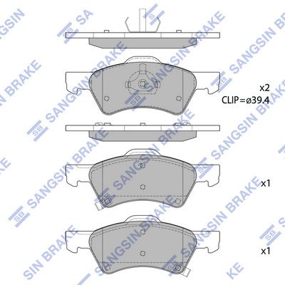 SP1440 Hi-Q Комплект тормозных колодок, дисковый тормоз