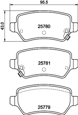 8DB355040611 HELLA PAGID Комплект тормозных колодок, дисковый тормоз