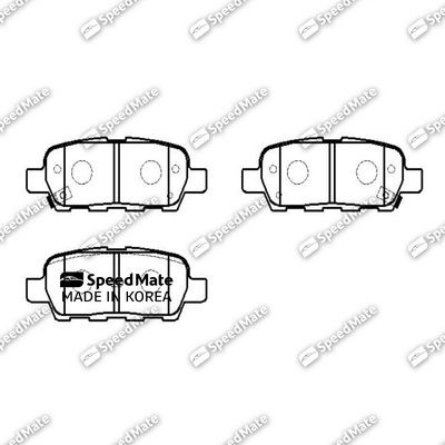 SMBPJ051 SpeedMate Комплект тормозных колодок, дисковый тормоз