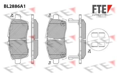 BL2886A1 FTE Комплект тормозных колодок, дисковый тормоз