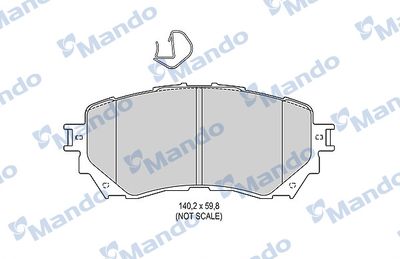 MBF015646 MANDO Комплект тормозных колодок, дисковый тормоз