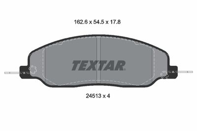 2451301 TEXTAR Комплект тормозных колодок, дисковый тормоз