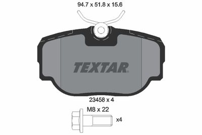 2345801 TEXTAR Комплект тормозных колодок, дисковый тормоз