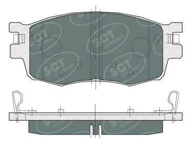 SP379PR SCT - MANNOL Комплект тормозных колодок, дисковый тормоз