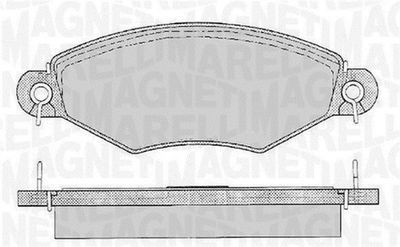 363916060512 MAGNETI MARELLI Комплект тормозных колодок, дисковый тормоз