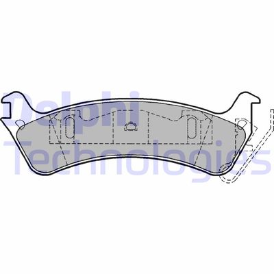 LP1179 DELPHI Комплект тормозных колодок, дисковый тормоз