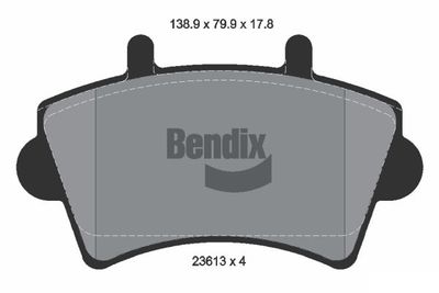 BPD1155 BENDIX Braking Комплект тормозных колодок, дисковый тормоз