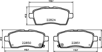 8DB355039171 HELLA PAGID Комплект тормозных колодок, дисковый тормоз