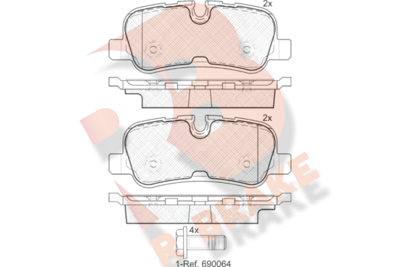 RB1946 R BRAKE Комплект тормозных колодок, дисковый тормоз