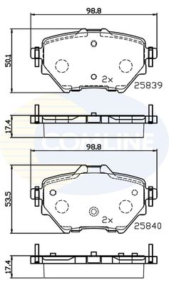 CBP32234 COMLINE Комплект тормозных колодок, дисковый тормоз