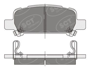 SP341PR SCT - MANNOL Комплект тормозных колодок, дисковый тормоз