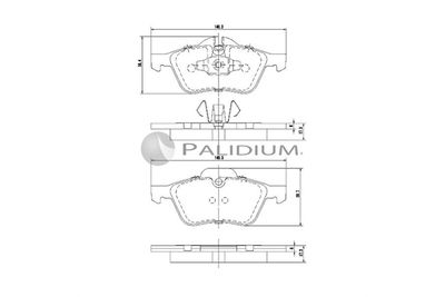 P11164 ASHUKI by Palidium Комплект тормозных колодок, дисковый тормоз