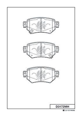 D3172MH MK Kashiyama Комплект тормозных колодок, дисковый тормоз